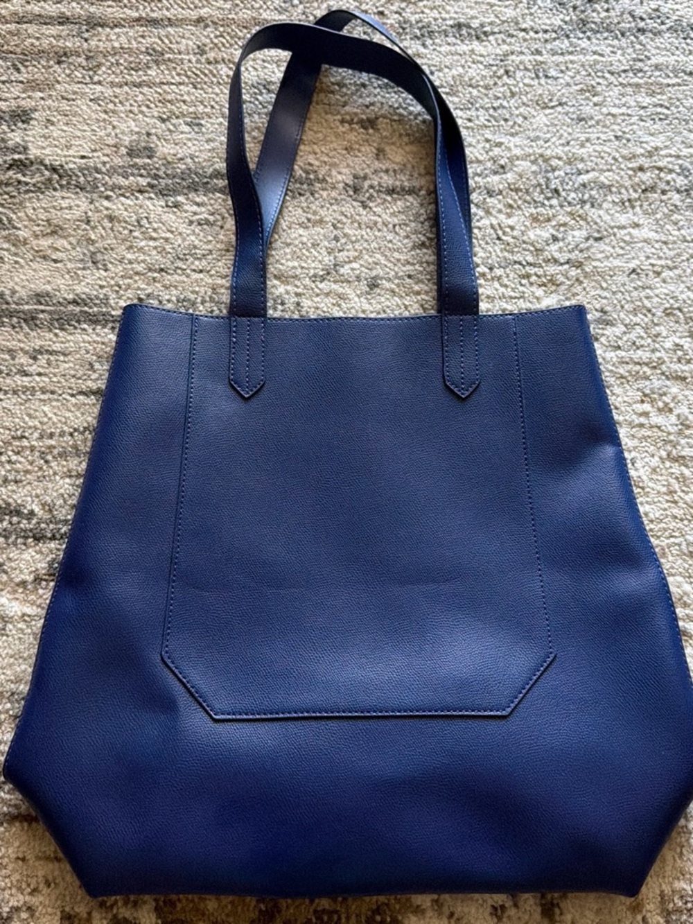 Saks Fifth Avenue Navy Leather Tote